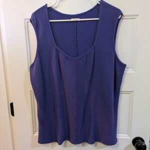 Maurice's Sleeveless Ribbed Scoop-Neck Tank Top in Purple